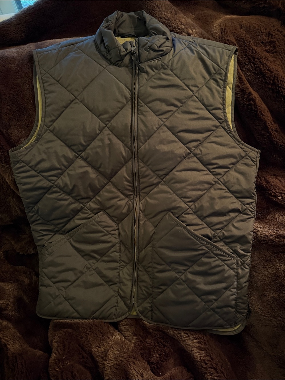 J. Crew Authentic Outerwear New York, New York Black Vest - Zip Front